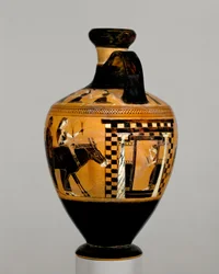 Terakotowa lekythos, c.550-530 pne (terakota)