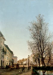 Widok na okolicę Porta Venezia, Mediolan (obraz, ok. 1850)