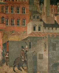 Domy i jeźdźcy (malowanie murali)
