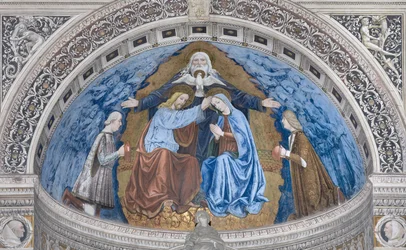 Koronacja Marii Panny z Bogiem i Duchem Świętym pomiędzy Franceskiem i Ludovikiem Sforzą, 1500-1522