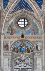 Gian Galeazzo Visconti i synowie ofiarowujący Matce Bożej model Kapituły, 1500-1522