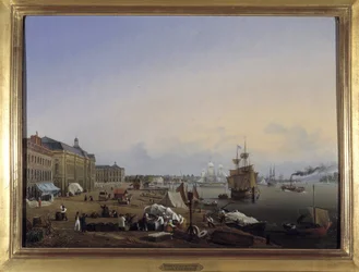 Bordeaux, doki celne Louis Garneray, sd. ok. 1820, Olej na płótnie, H. 0,330; L. 0,460. CCIP Dz.