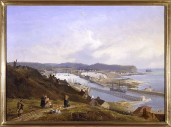 Le port de Boulogne autorstwa Louisa Garneray, sd. ok. 1820, Olej na płótnie, H. 0,330; L. 0,460. CCIP Dz.