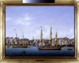 Le port du Havre, Louis Garneray, sd. ok. 1820, Olej na płótnie, H. 0,330; L. 0,460. CCIP Dz.