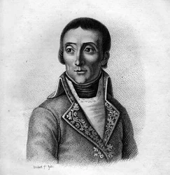 Admirał Eustache Bruix (1759-1805) - w „Portrety generałów francuskich po zwycięstwach i podbojach Francuzów”” Grawerowane przez Ambroise Tardieu w 1818 r. Kolekcja Stella.
