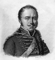 Charles François Lebrun, książę Placentia polityk francuski (1739 do 1824).w „”Portrety francuskich generałów po zwycięstwach i podbojach Francuzów””. Grawerowane przez Ambroise Tardieu w 1818 roku. Kolekcja Stella.