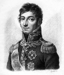 Generał Lefèvre Desnouettes (1773-1822) - w „Portretach generałów francuskich po zwycięstwach i podbojach Francuzów”. Grawerowane przez Ambroise Tardieu w 1818 roku. Kolekcja Stella.