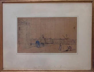 Le Quai de Carenage, Le Pollet, 1928 (ołówek i toaleta na papierze)