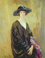 Portret Dorothy Una Ratcliffe (1891-1967) (olej na płótnie)