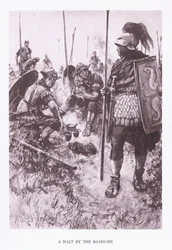 Postój przy drodze, ilustracja do Żołnierza rzymskiego, 1928