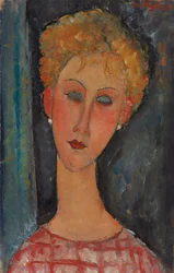 Blond kobieta z kręconymi włosami; Blondynka z kolczykami, ok. 1918-1919