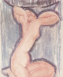 Kariatyda (pastel na papierze)