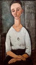 Portret pani Chakoski. Obraz Amedeo Modiglianiego (1884-1920)