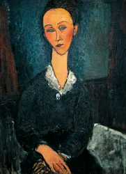 Kobieta w białym kołnierzyku, portret Luni Czechowskiej
