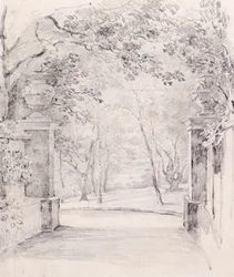 Widok od wejścia do Bromley, ok. 1810 (ołówek)
