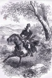 Escape of Benedict Arnold, ilustracja z Cassells History of the United States wydana przez Cassell, Petter & Galpin, ok. 1900 (litografia)