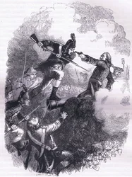 Atak na Stony Point, ilustracja z Cassells History of the United States wydana przez Cassell, Petter & Galpin, ok. 1900 (litografia)