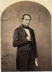 Hannibal Hamlin (1809-91), 15. wiceprezydent USA (zdjęcie z odbitki solonej)