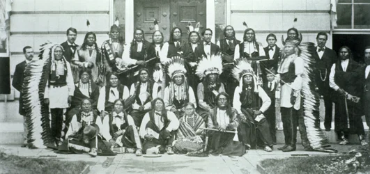 Indiańska delegacja wodzów Siuksów w Waszyngtonie, D.C., protestująca przeciw naruszeniu traktatu z Fort Laramie z 1868 roku