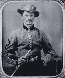 Marmaduke Marshall, żołnierz Armii Konfederacji (zdjęcie czarno-białe)