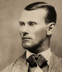 Portret banity Jessego Jamesa (1847-1882), fotografia gabinetowa