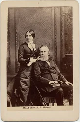 Rutherford Birchard Hayes (1822-93), 19 prezydent USA i Lucy Ware Webb Hayes (1831-89), jego żona (zdjęcie albumu)