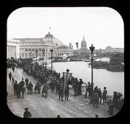 Worlds Columbian Exposition: widok z zewnątrz, Chicago, 1893 (zjeżdżalnia z latarnią)