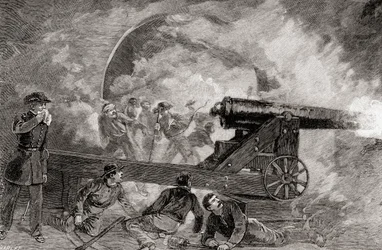 Kazamata podczas bombardowania w bitwie pod Fort Sumter, 12/14 kwietnia
