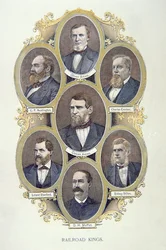 American Railroad Kings (litografia kolorowa)