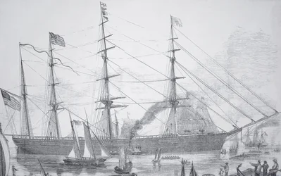 Amerykański żaglowiec „Wielka Republika”, ok. 1853 (rycina)
