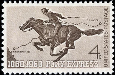 Amerykański znaczek na Pony Express