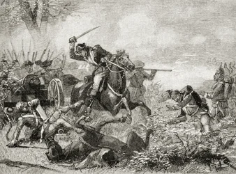 Arnold at Saratoga, z „Krótkiej historii Stanów Zjednoczonych”, opublikowanej przez AS Barnes und Co. w 1885 r.