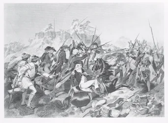 Saratogos mūšis – generolas Arnoldas buvo sužeistas per Heseno reduto puolimą, 1777 m. spalio 17 d.