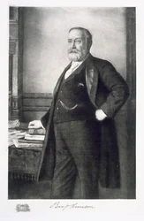 Benjamin Harrison (1833-1901), 23 prezydent Stanów Zjednoczonych Ameryki, wyd. 1901 (fotograwiura)