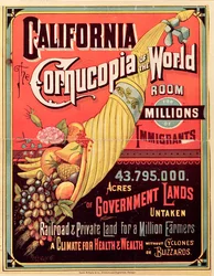 California, Cornucopia of the World, wydana przez Rand McNally & Co., c.1870