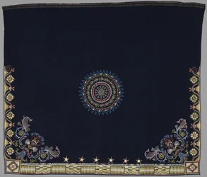 Koc do tańca, Anishinabe, Dakota, ok. 1840-50 (wełna, jedwab i koraliki)