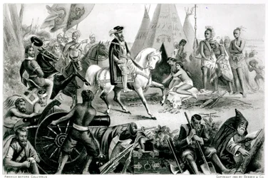 De Soto Odkrywanie Missisipi, 21 maja 1541, z „Kontynent amerykański i jego mieszkańcy przed odkryciem przez Kolumba”, Anne C. Cady, 1893