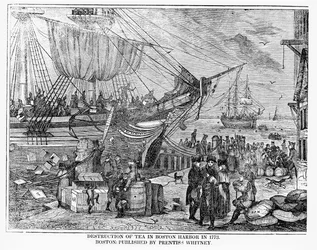 Zniszczenie herbaty w porcie w Bostonie w 1773 r.