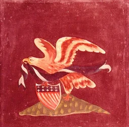 Orzeł z amerykańską tarczą, ok. 1800-99 (olej na płótnie)