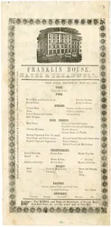 Menu Domu Franklina na 23 maja 1844 r., 1844 r. (menu grawerowane)