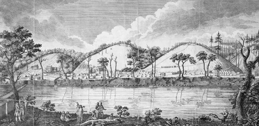 Generał John Burgoyne (1723-92) spotykający Indian