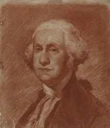 George Washington, początek XIX wieku (kredka Conte na papierze wykładanym)