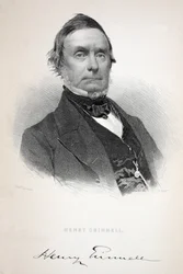 Henry Grinnell, ilustracja z Henry Grinnell (1799-1874); Druga Ekspedycja Grinnell w poszukiwaniu Sir Johna Franklina..., 1856