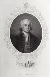 James Madison, z „Historii Stanów Zjednoczonych”, tom. I, Charles Mackay, grawerowane przez C. Cook