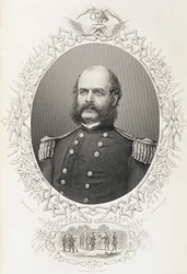 Generał dywizji Ambrose Everett Burnside, z „Historii Stanów Zjednoczonych”, tom. II. autorstwa Charlesa Mackay