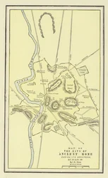 Mapa miasta starożytnego Rzymu w okresie jego świetności, pne 30-AD 400