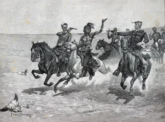 Północno-Zachodnia Policja Konna „Aresztowanie mordercy z plemienia Blackfeet”