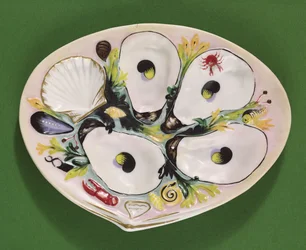 Talerz ostrygowy, wyprodukowany przez Union Porcelain Works, Greenpoint, Nowy Jork, ok. 1880 (porcelana)
