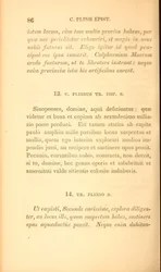 Strona z „Wybrane listy Pliniusza Młodszego”, księga X, wydana w Bostonie