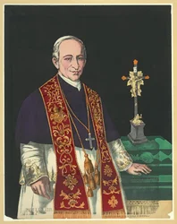 Papież Leon XIII, wyd. 1878 (kolorowa litografia)
